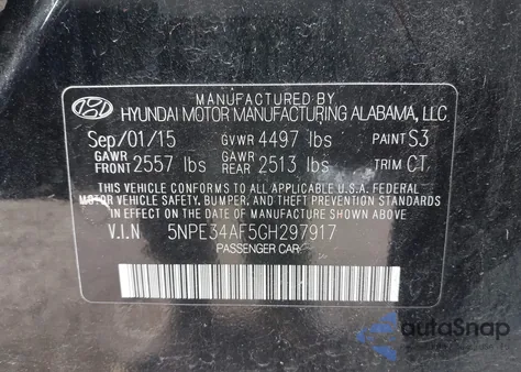 2016 Hyundai Sonata Limited z USA, uszkodzony, nr VIN 5NPE34AF5GH297917
